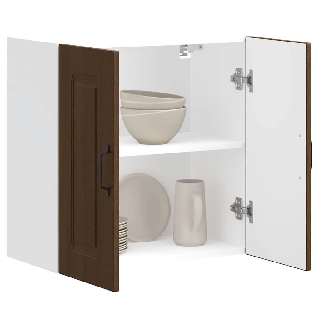 Kitchen wall cabinet Kalmar Brown oak look wood material