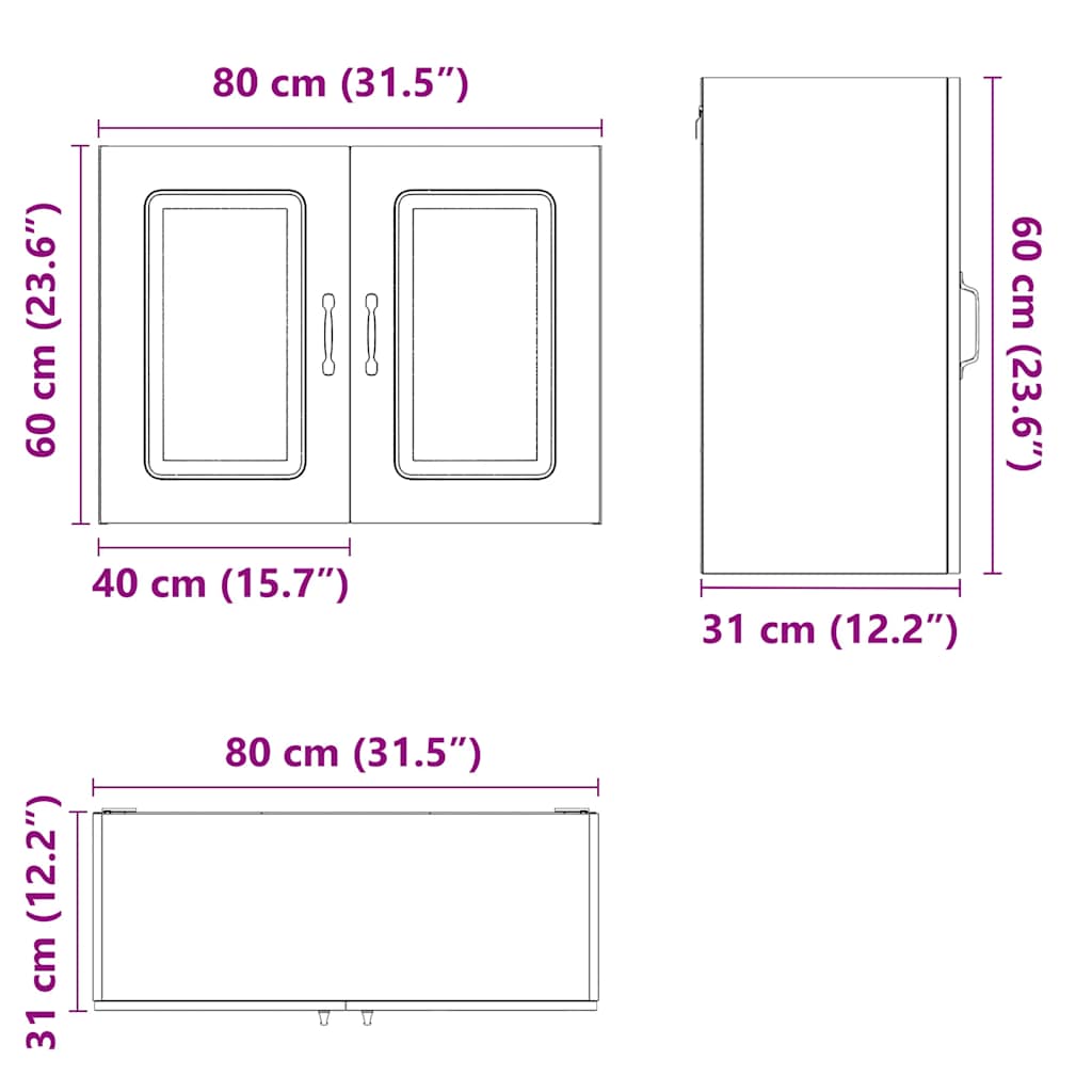 Kitchen wall cabinet Kalmar Sonoma oak wood material