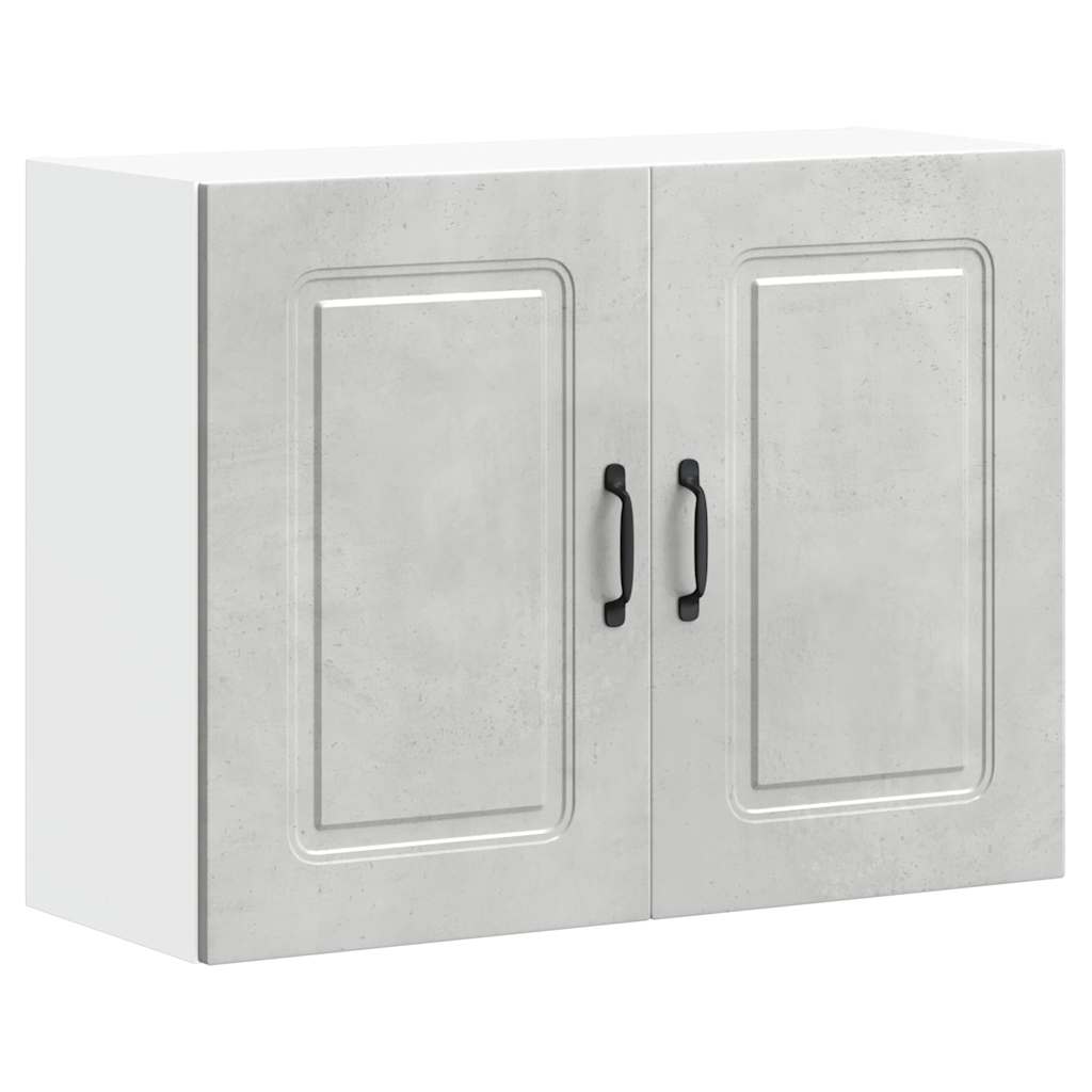 Kitchen wall cabinet Kalmar concrete grey wood material