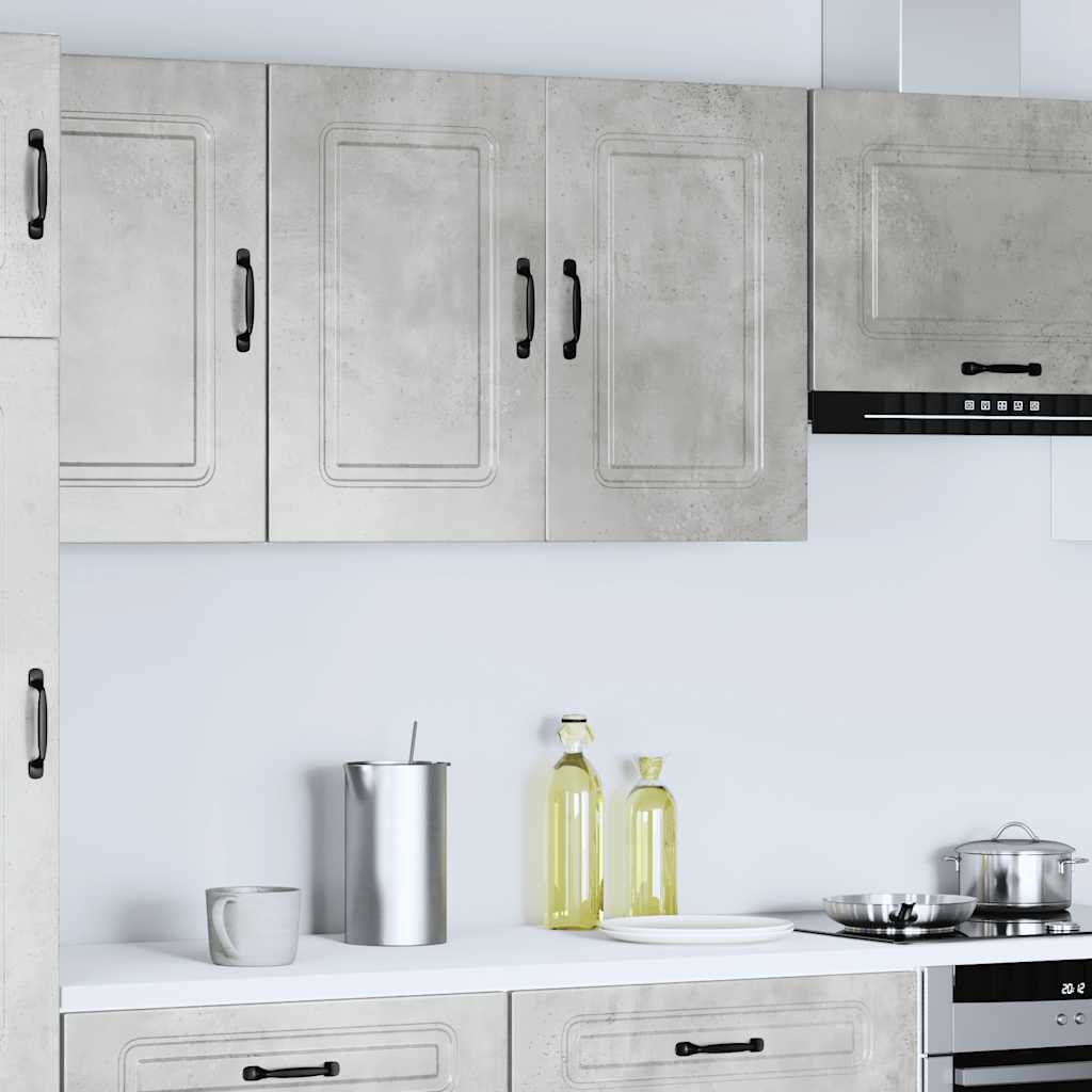 Kitchen wall cabinet Kalmar concrete grey wood material