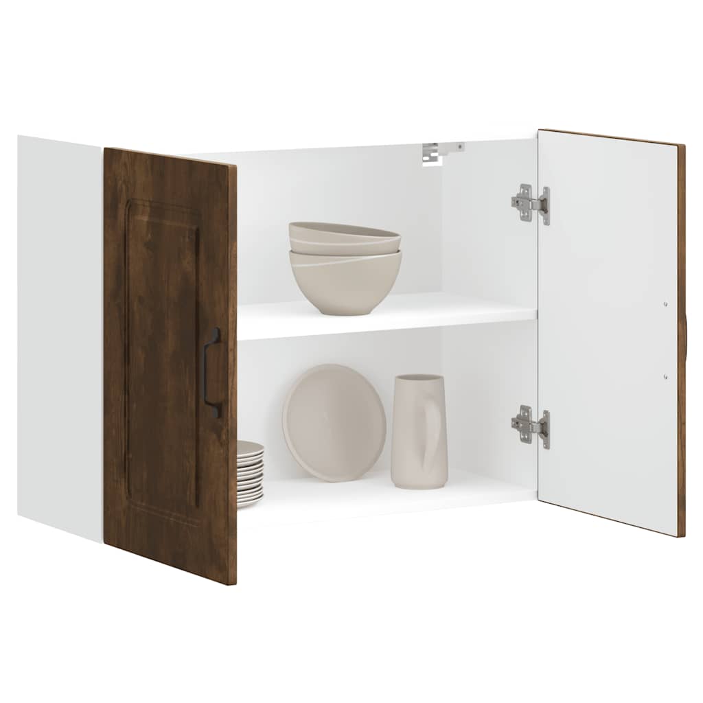 Kitchen wall cabinet Kalmar smoked oak wood material