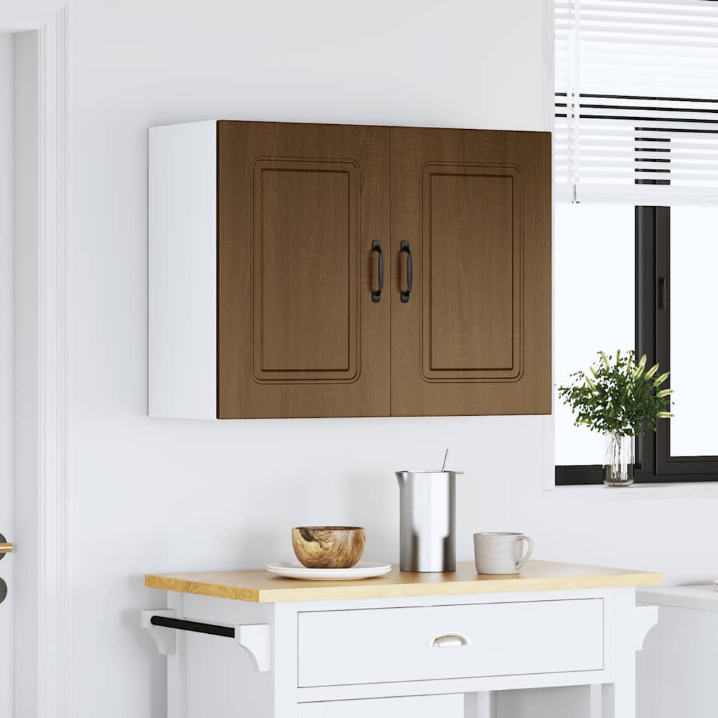 Kitchen wall cabinet Kalmar Brown oak look wood material