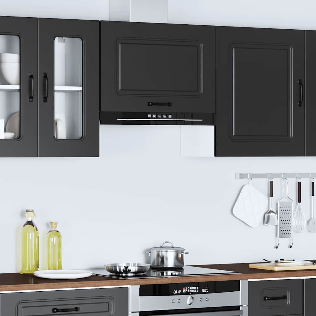 Kitchen wall cabinet Kalmar Black wood material