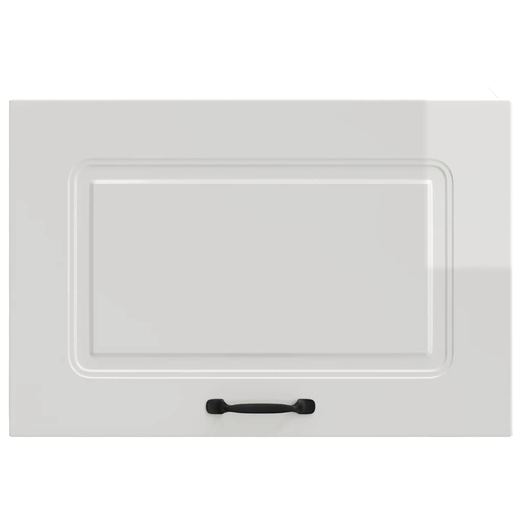 Kitchen wall cabinet Kalmar high-gloss white wood material