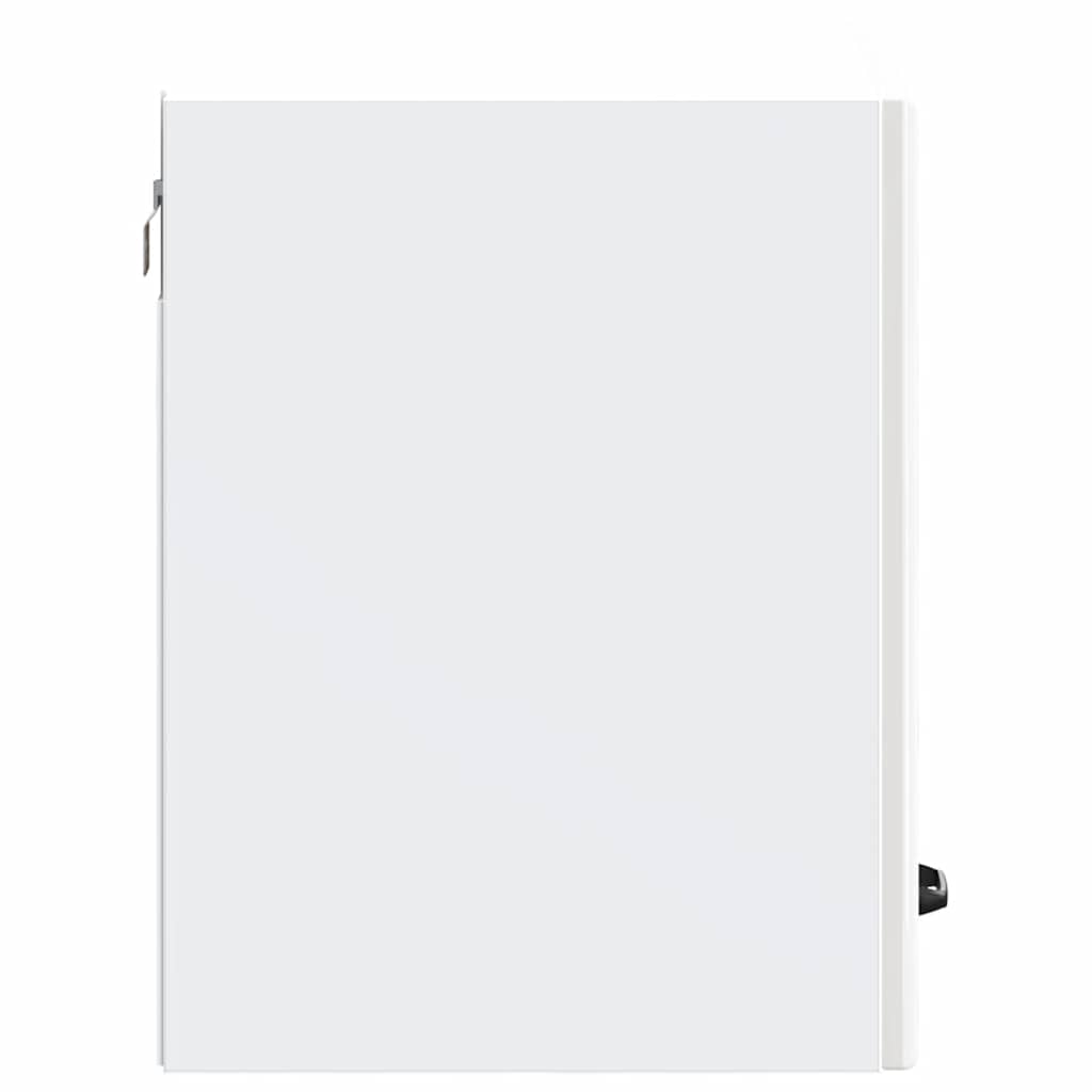 Kitchen wall cabinet Kalmar high-gloss white wood material