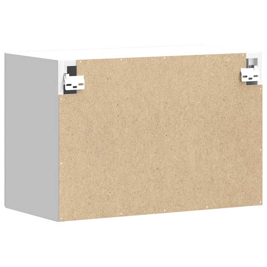 Kitchen wall cabinet Kalmar high-gloss white wood material