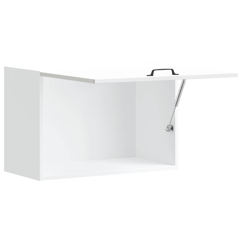 Kitchen wall cabinet Kalmar high-gloss white wood material