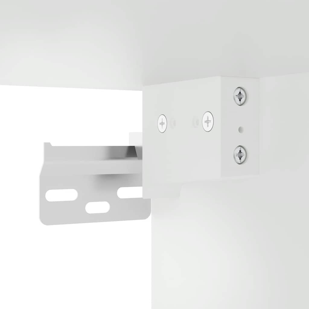 Kitchen wall cabinet Kalmar high-gloss white wood material