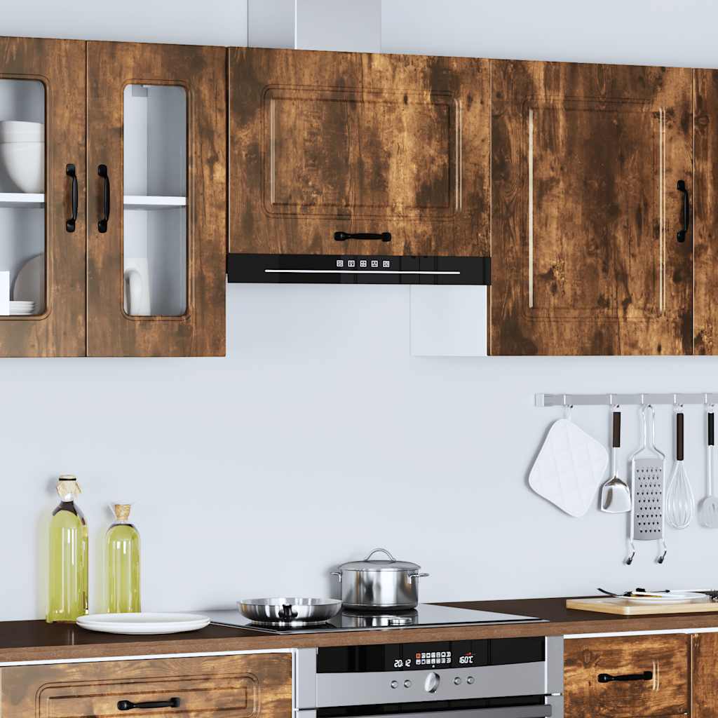 Kitchen wall cabinet Kalmar smoked oak wood material