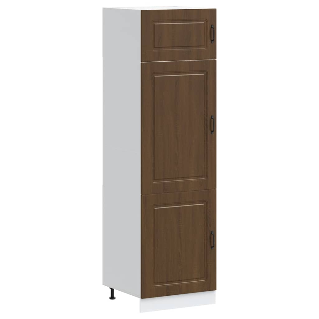 Kitchen Cabinet Kalmar Brown Oak Look Wood Material