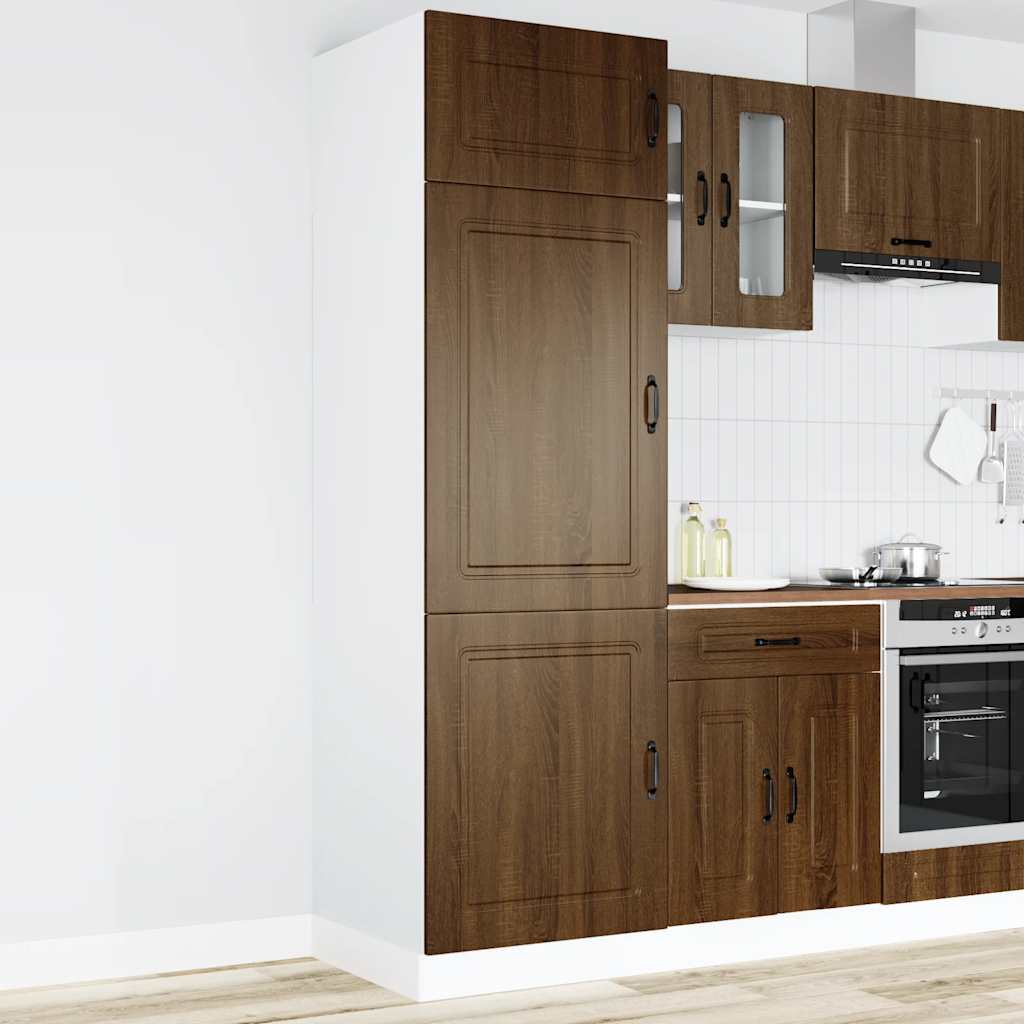 Kitchen Cabinet Kalmar Brown Oak Look Wood Material