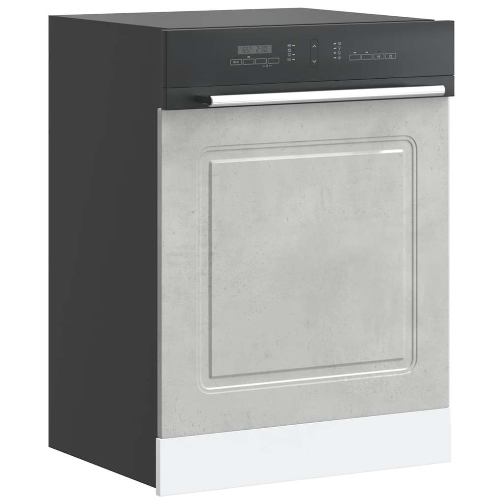 Dishwasher panel Kalmar concrete grey 60x1.5x67cm wood material