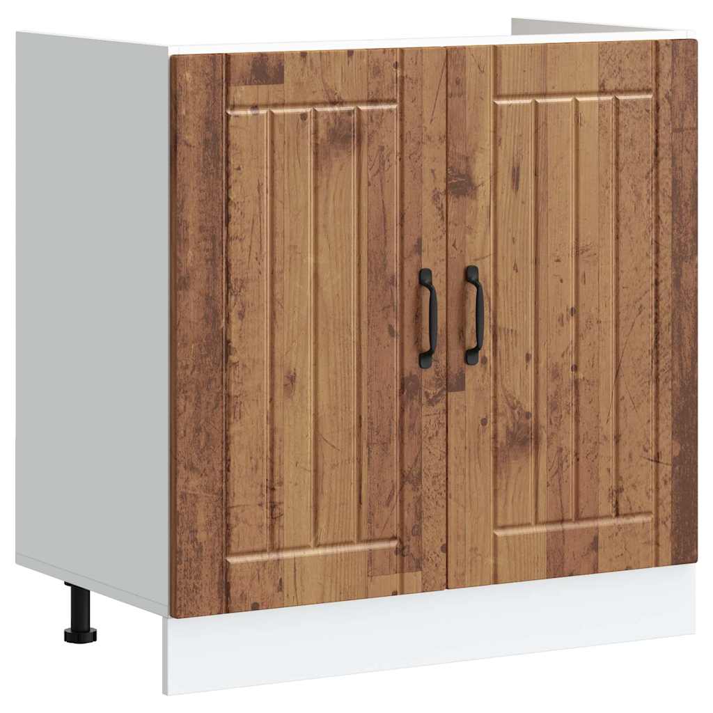 Sink base cabinet Lucca old wood look wood material