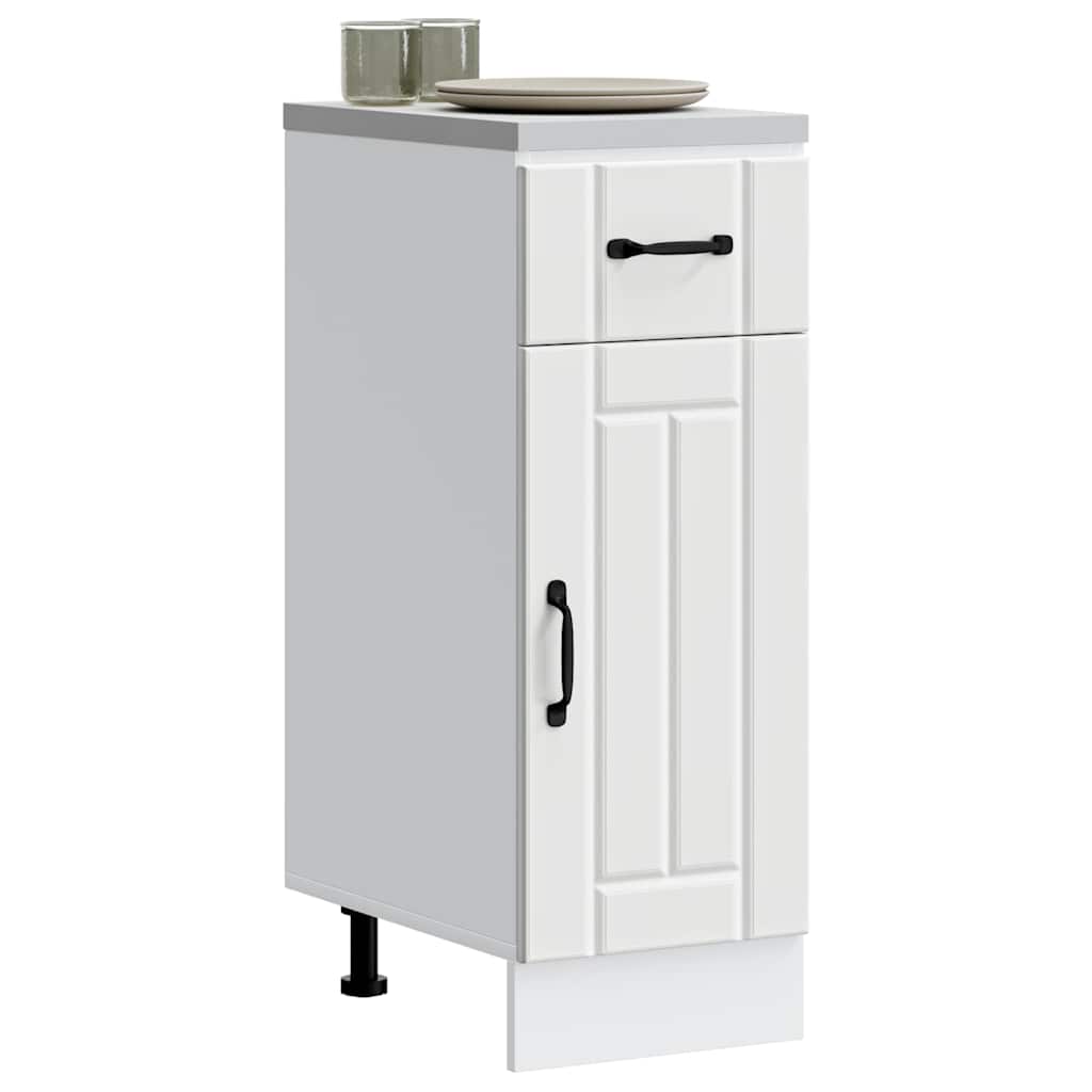 Kitchen Base Cabinet Lucca White Wood Material