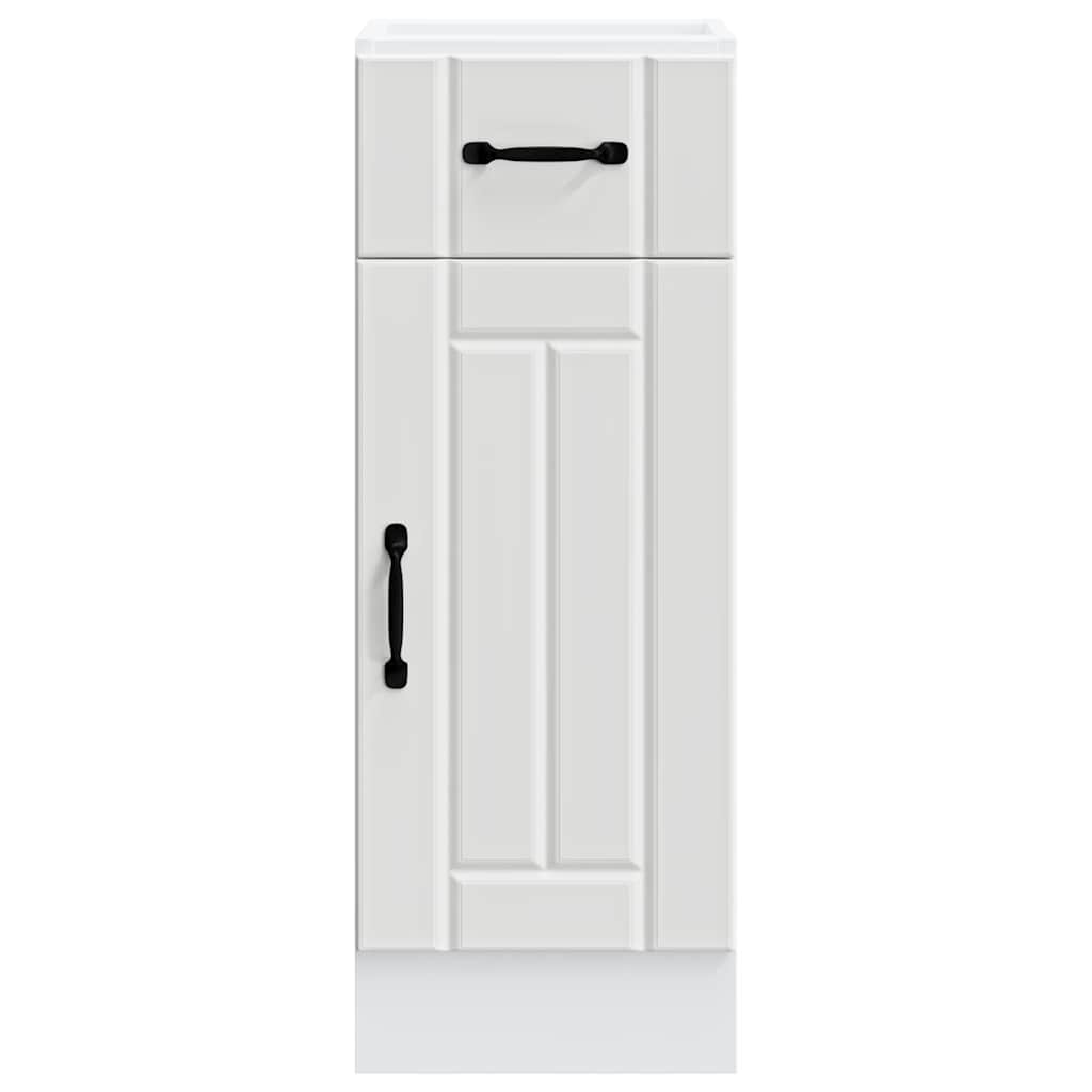 Kitchen Base Cabinet Lucca White Wood Material