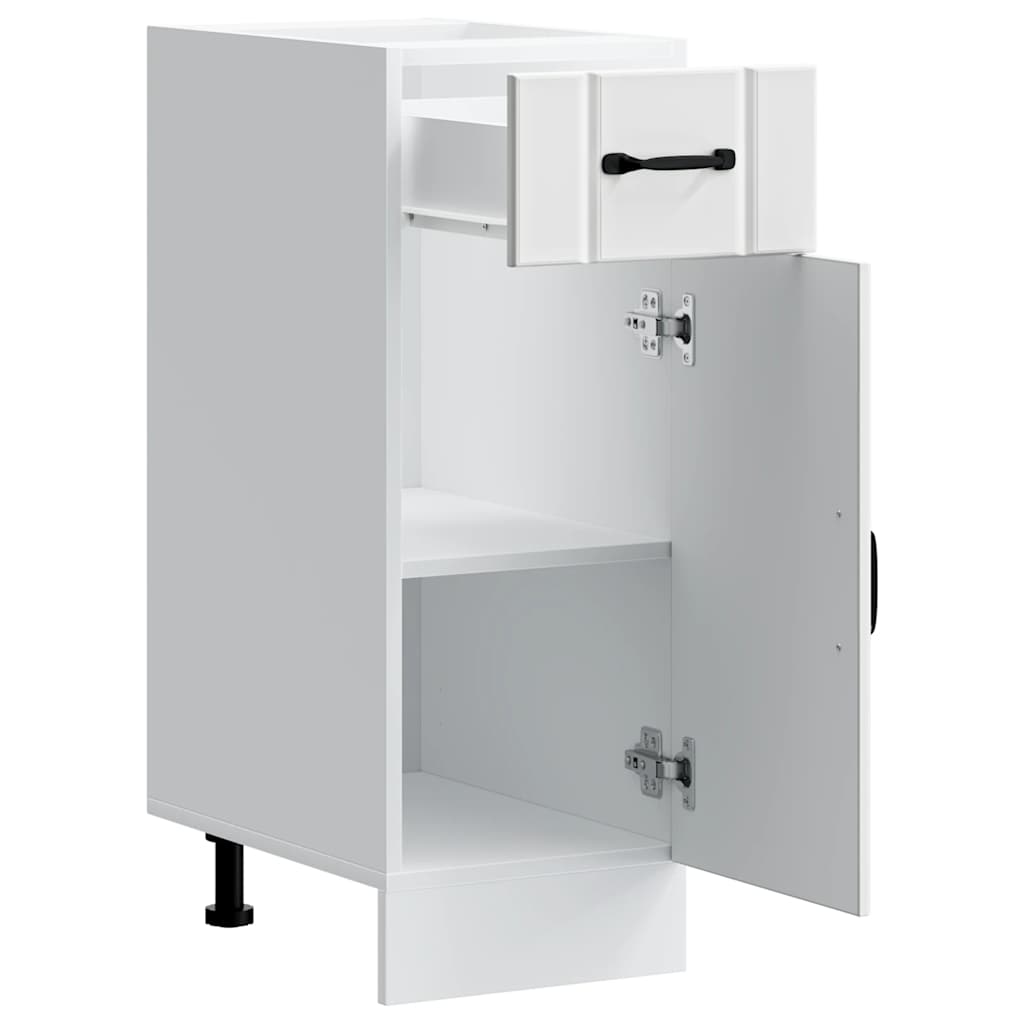 Kitchen Base Cabinet Lucca White Wood Material