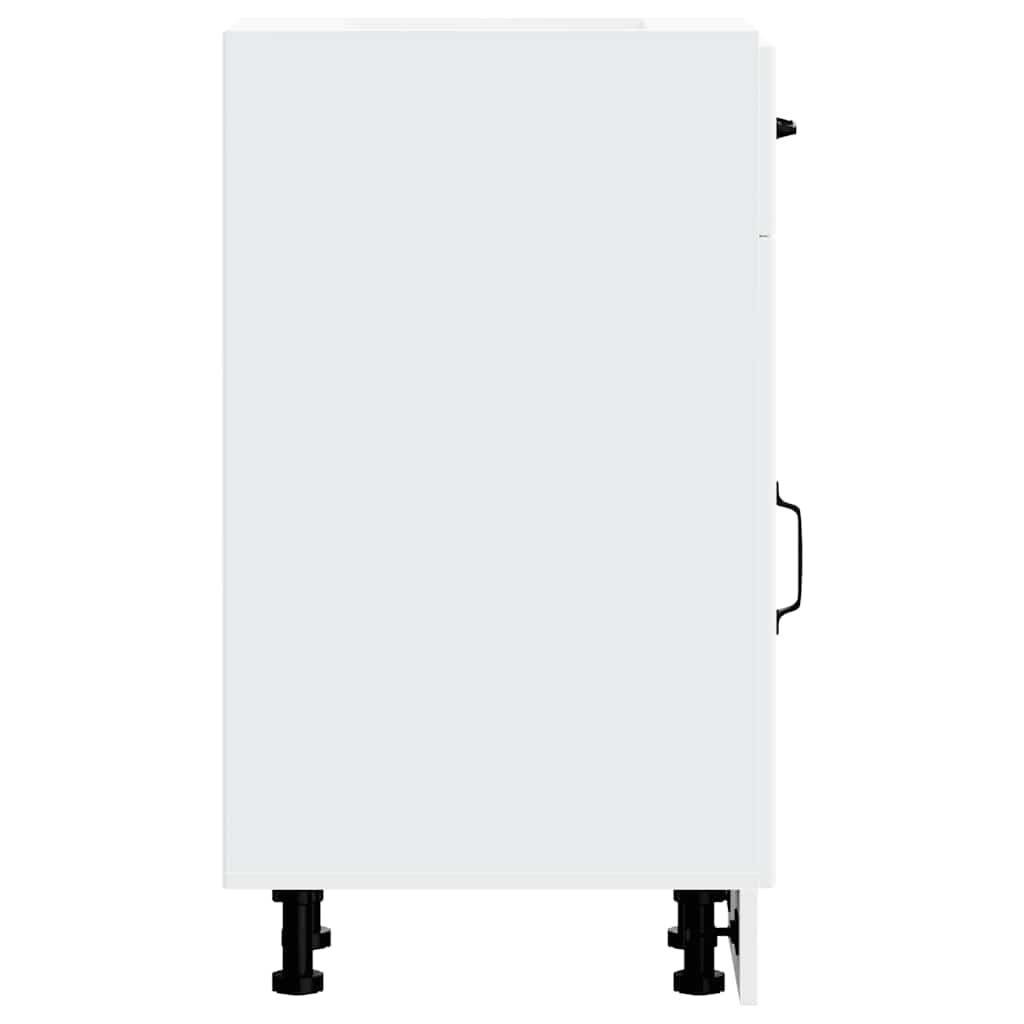 Kitchen Base Cabinet Lucca White Wood Material