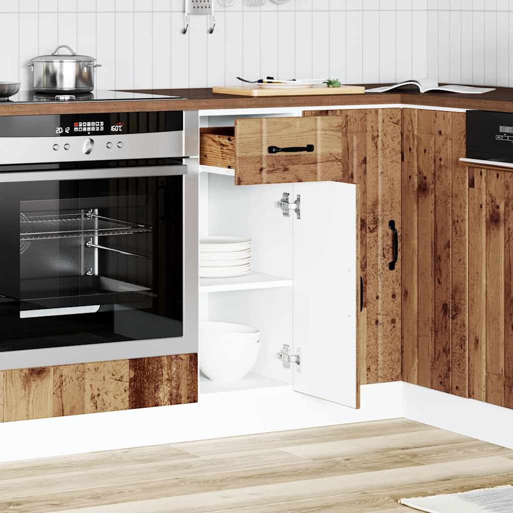 Kitchen base cabinet Lucca old wood look wood material