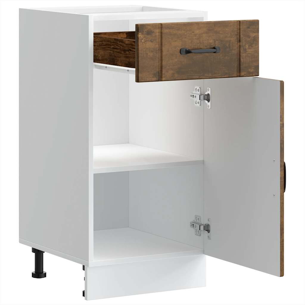 Küchen-Unterschrank Lucca Räuchereiche Holzwerkstoff