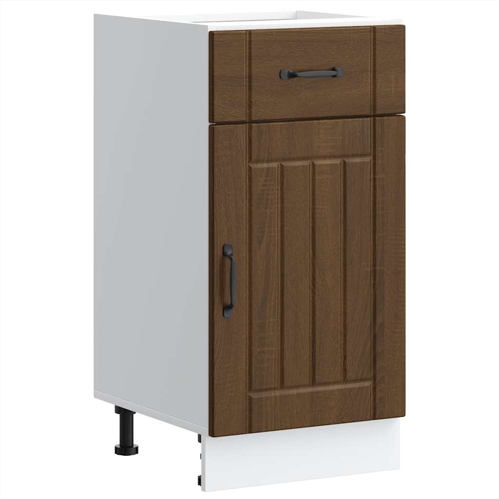 Kitchen base cabinet Lucca brown oak look wood material