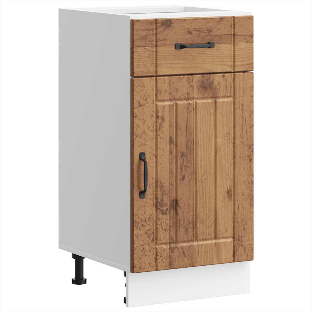 Küchen-Unterschrank Lucca Altholz-Optik Holzwerkstoff