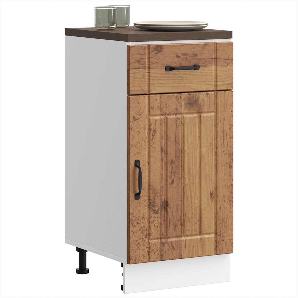 Küchen-Unterschrank Lucca Altholz-Optik Holzwerkstoff