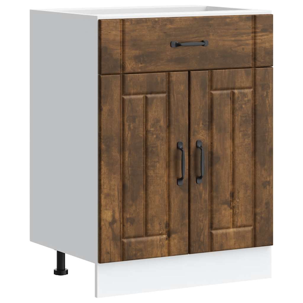 Küchen-Unterschrank Lucca Räuchereiche Holzwerkstoff
