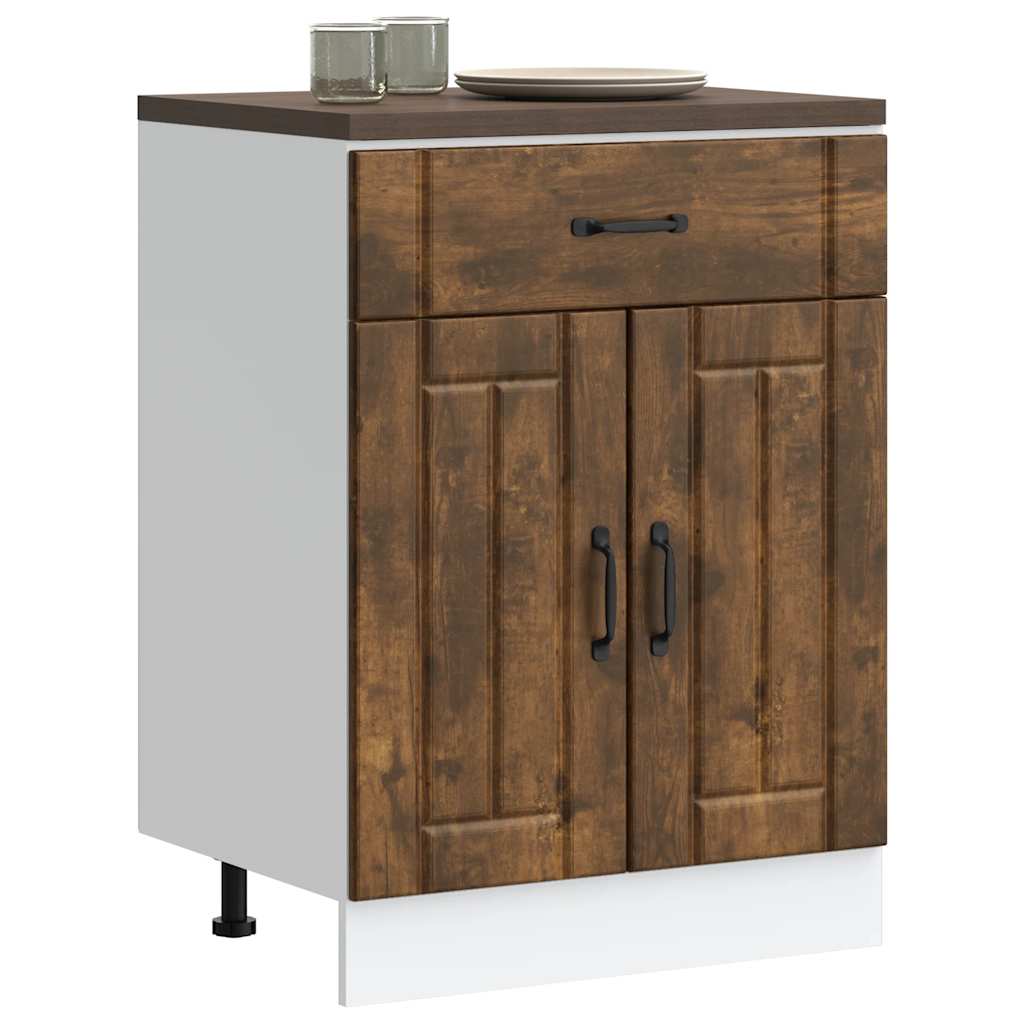 Küchen-Unterschrank Lucca Räuchereiche Holzwerkstoff