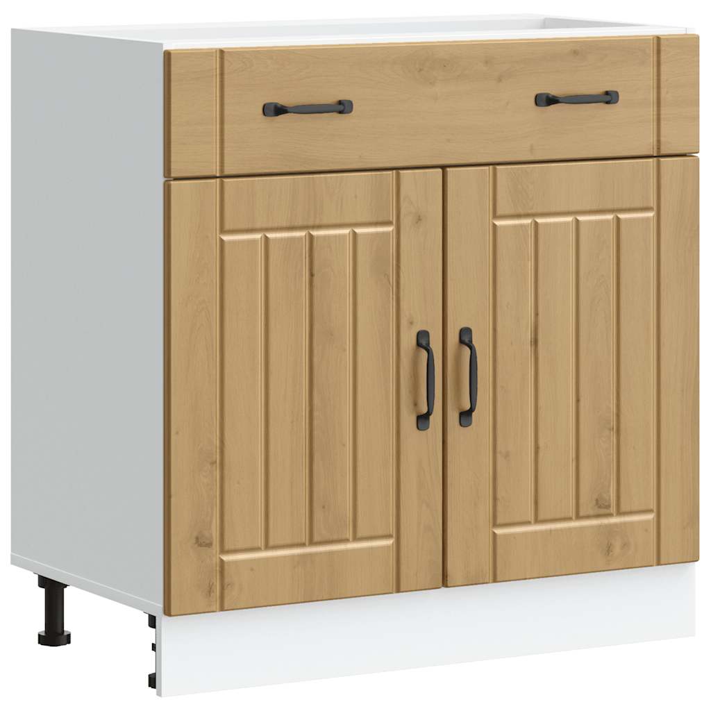Kitchen base cabinet Lucca Artisan oak wood material