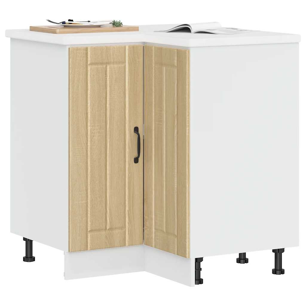 Kitchen corner base cabinet Lucca Sonoma oak wood material