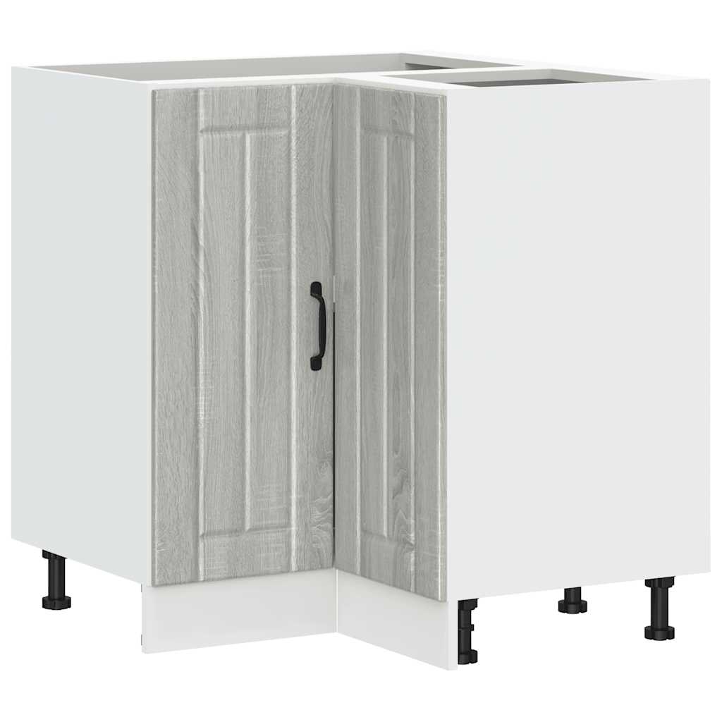 Kitchen Corner Base Cabinet Lucca Grey Sonoma Wood Material