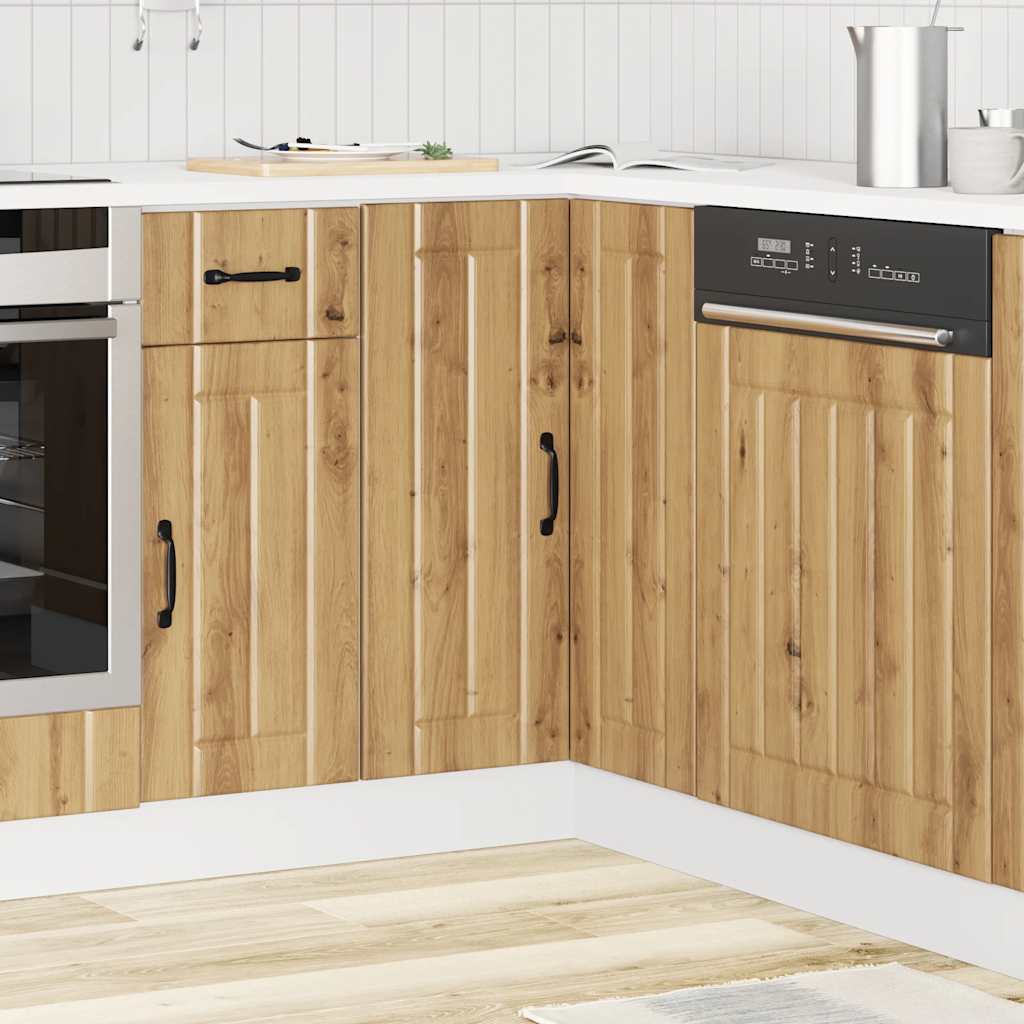 Kitchen corner base cabinet Lucca Artisan oak wood material