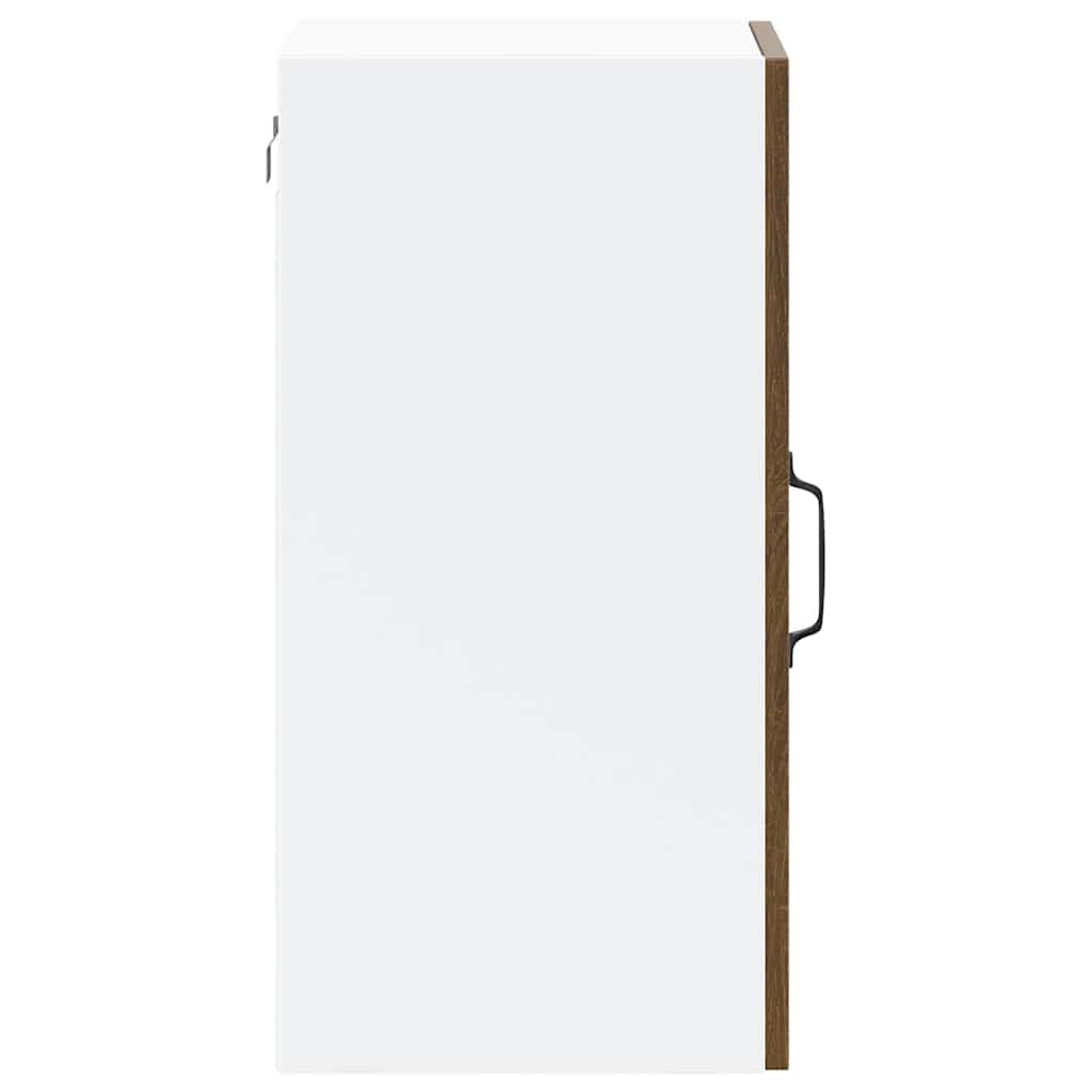 Küchen-Hängeschrank mit Glastür Lucca Braun Eichen-Optik