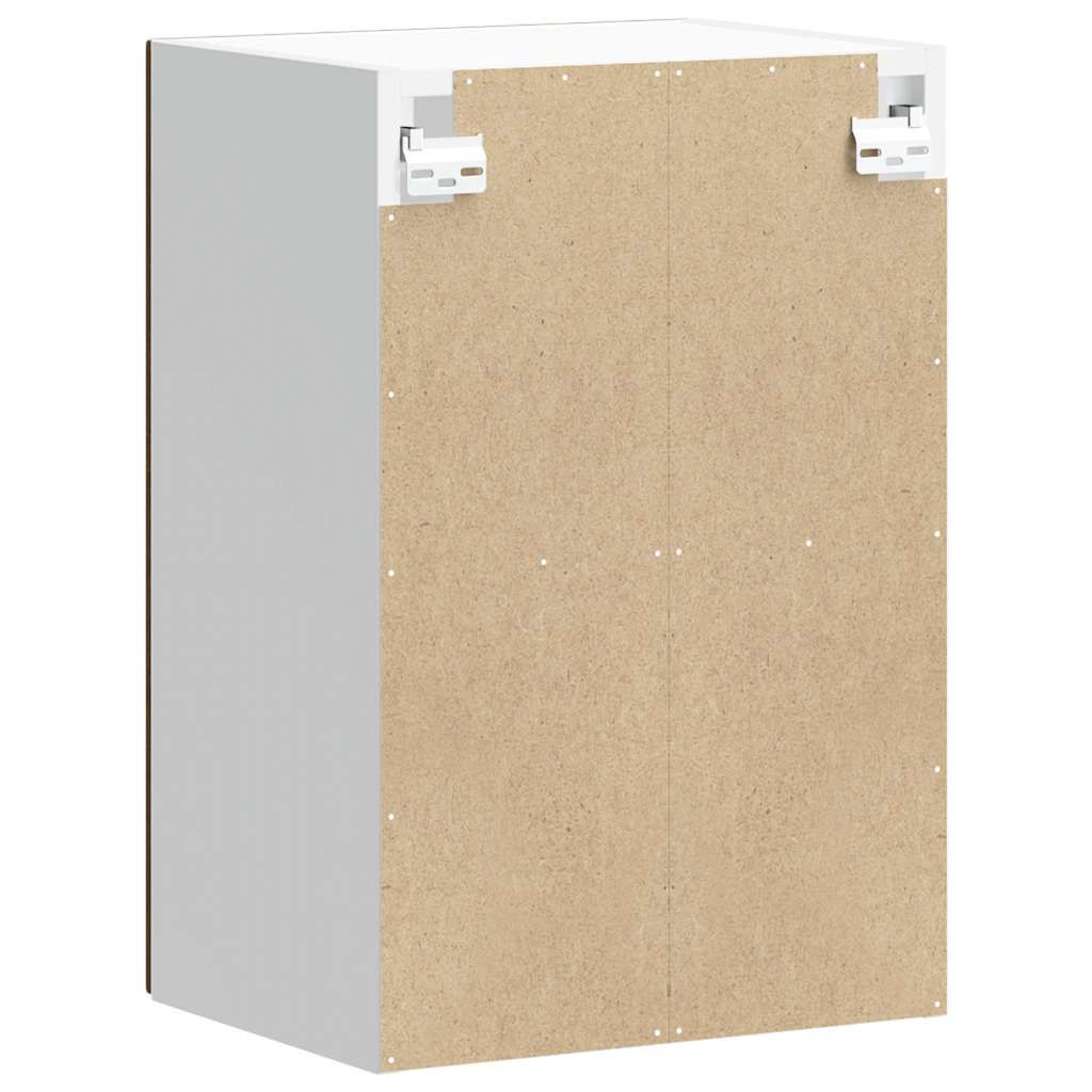 Küchen-Hängeschrank mit Glastür Lucca Braun Eichen-Optik