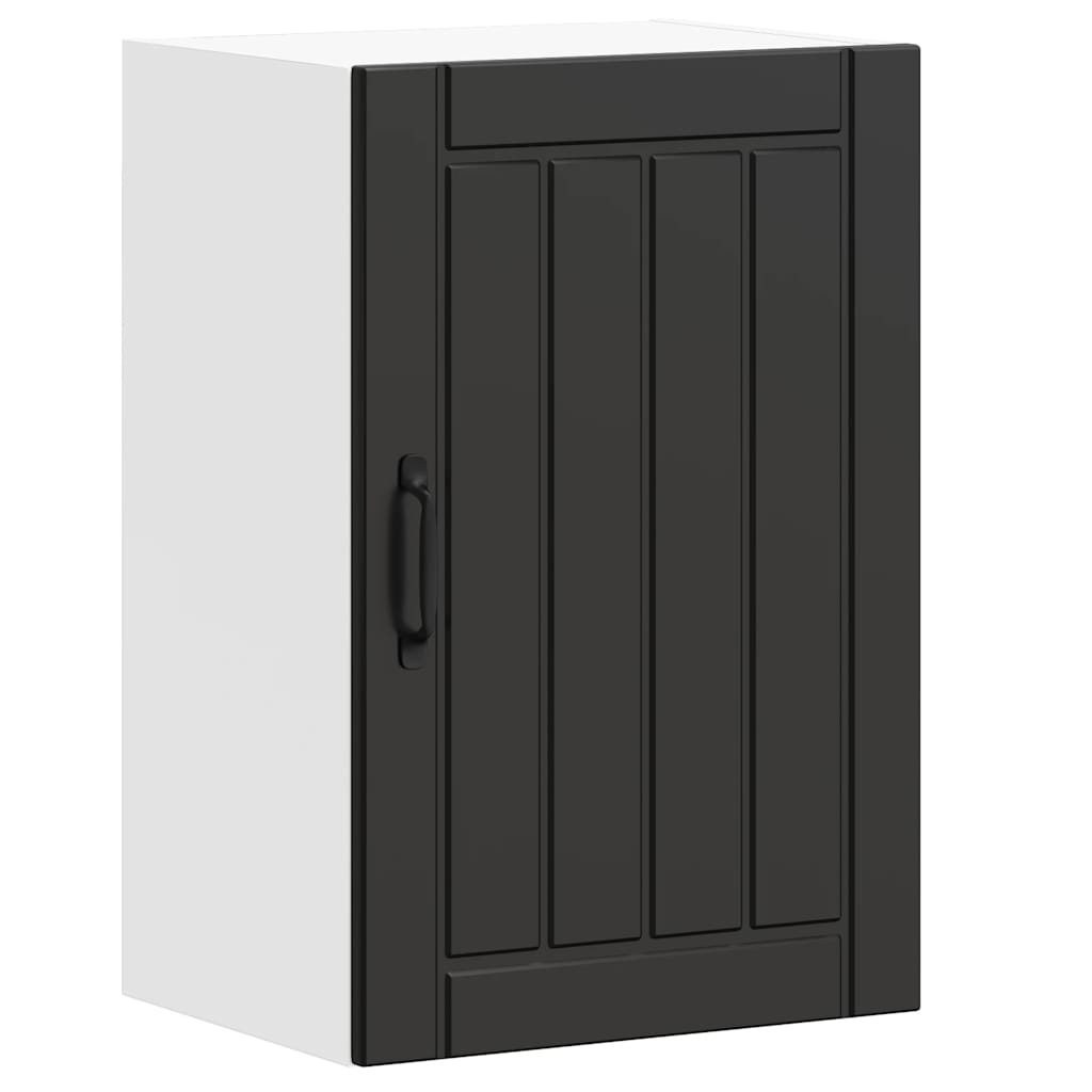 Kitchen wall cabinet Lucca Black wood material