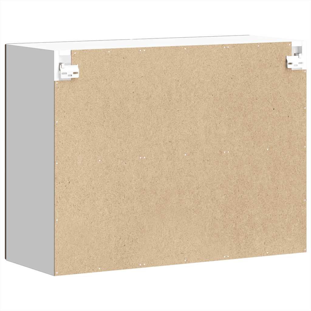 Küchen-Hängeschrank mit Glastür Lucca Braun Eichen-Optik