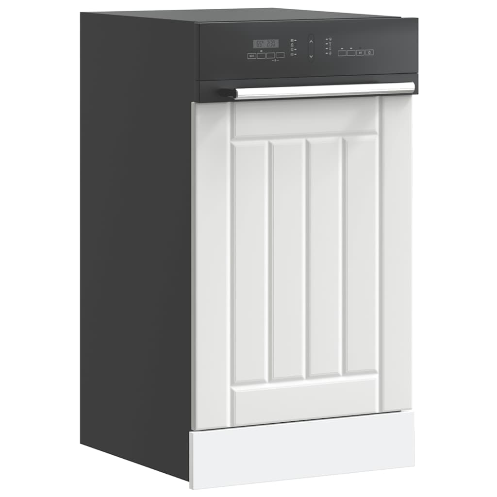 Dishwasher panel Lucca White wood material
