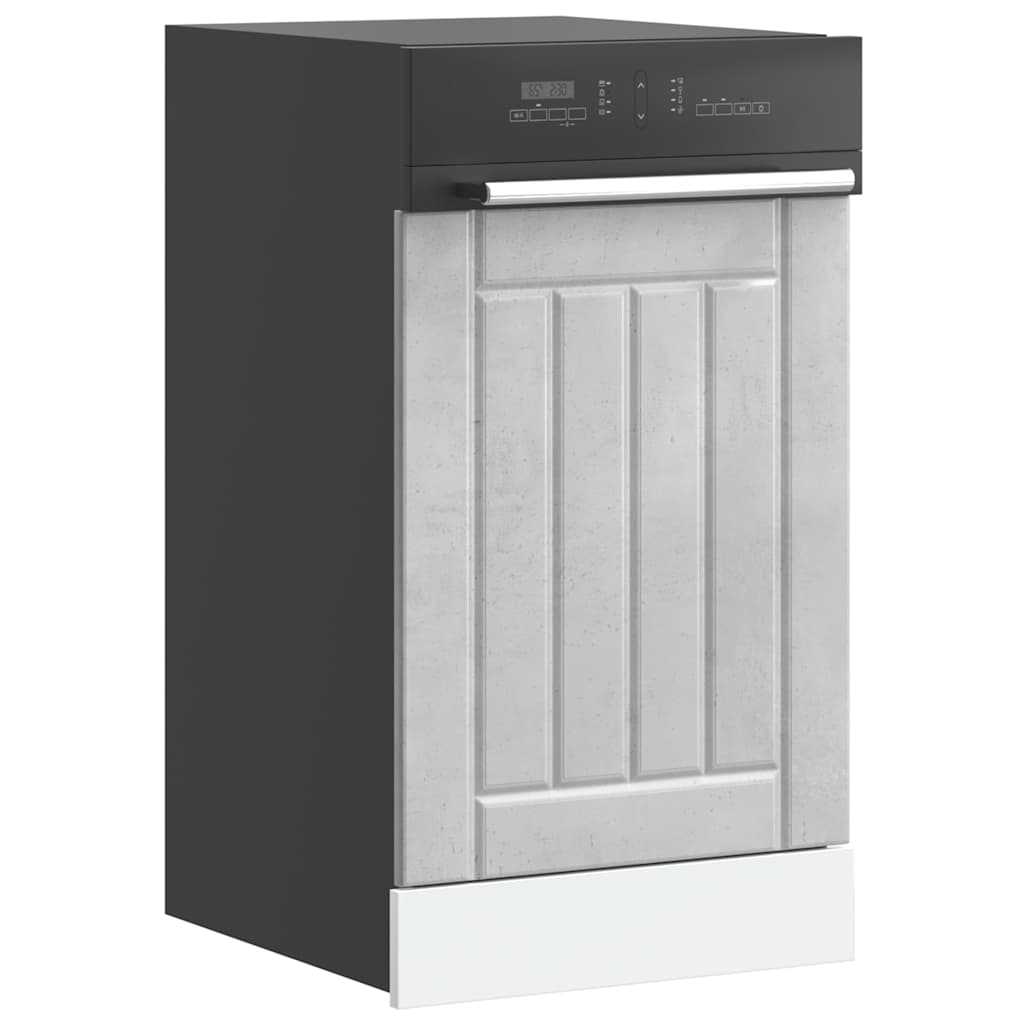 Dishwasher panel Lucca concrete grey wood material