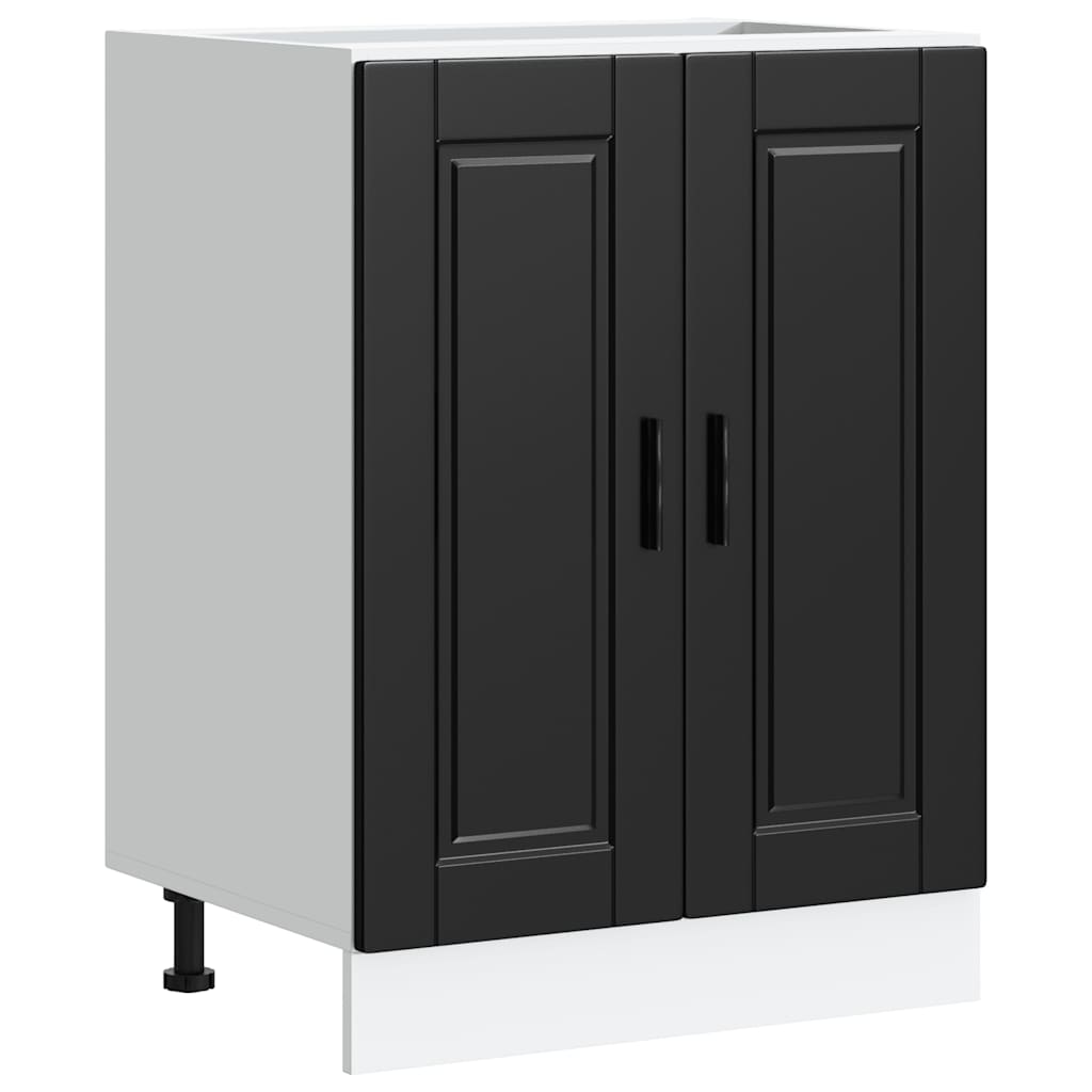 Kitchen Base Cabinet Porto Black Wood Material