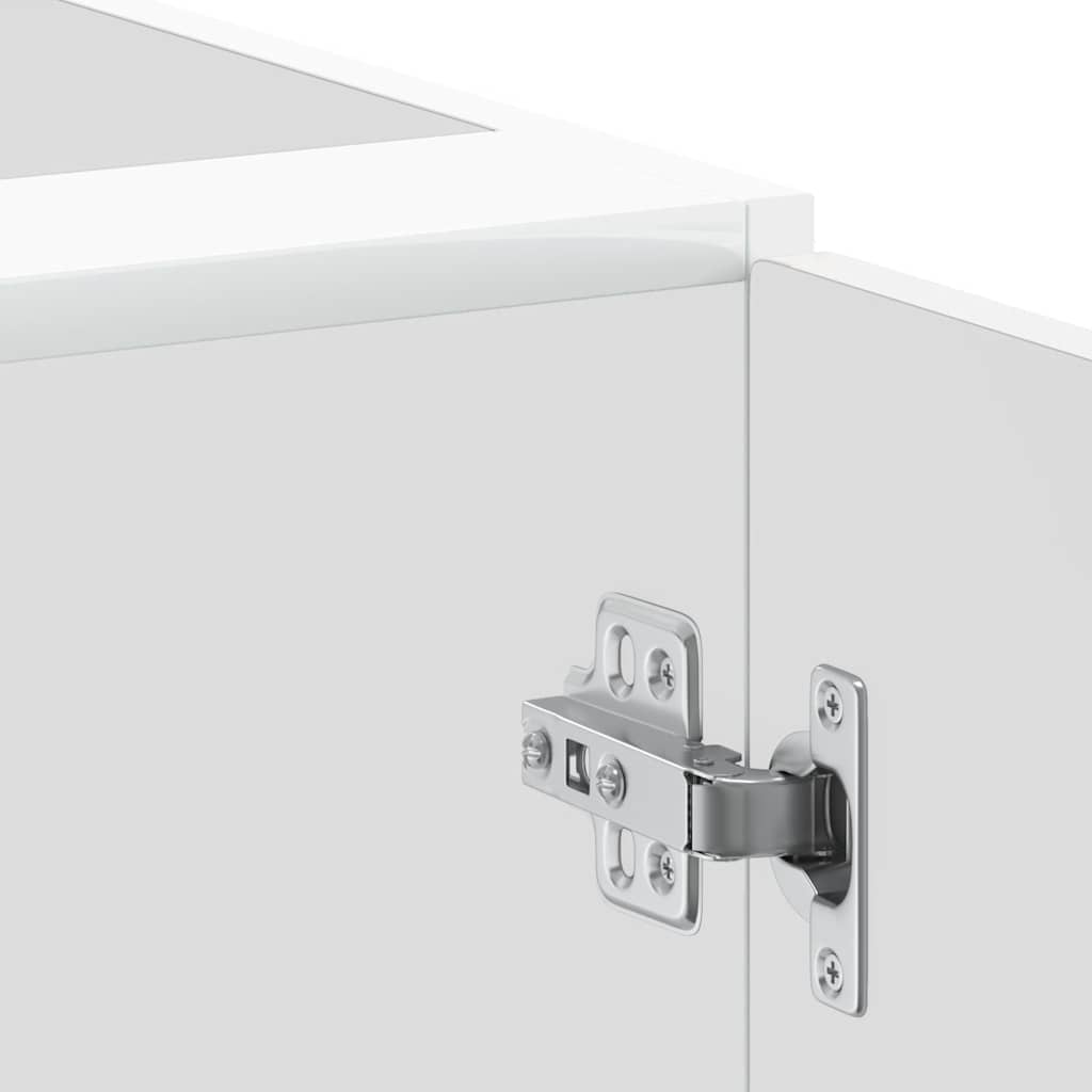 Kitchen base cabinet Porto high-gloss white wood material
