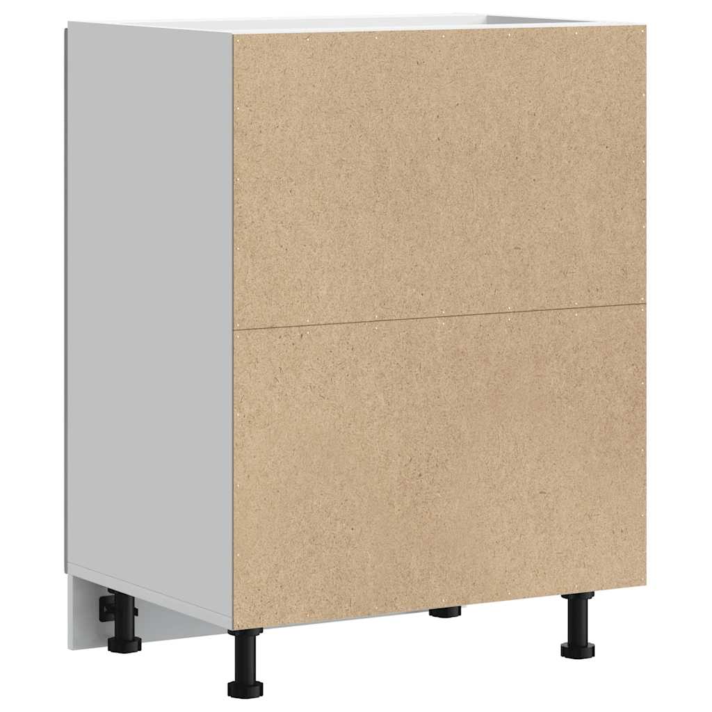 Kitchen base cabinet Porto concrete grey wood material