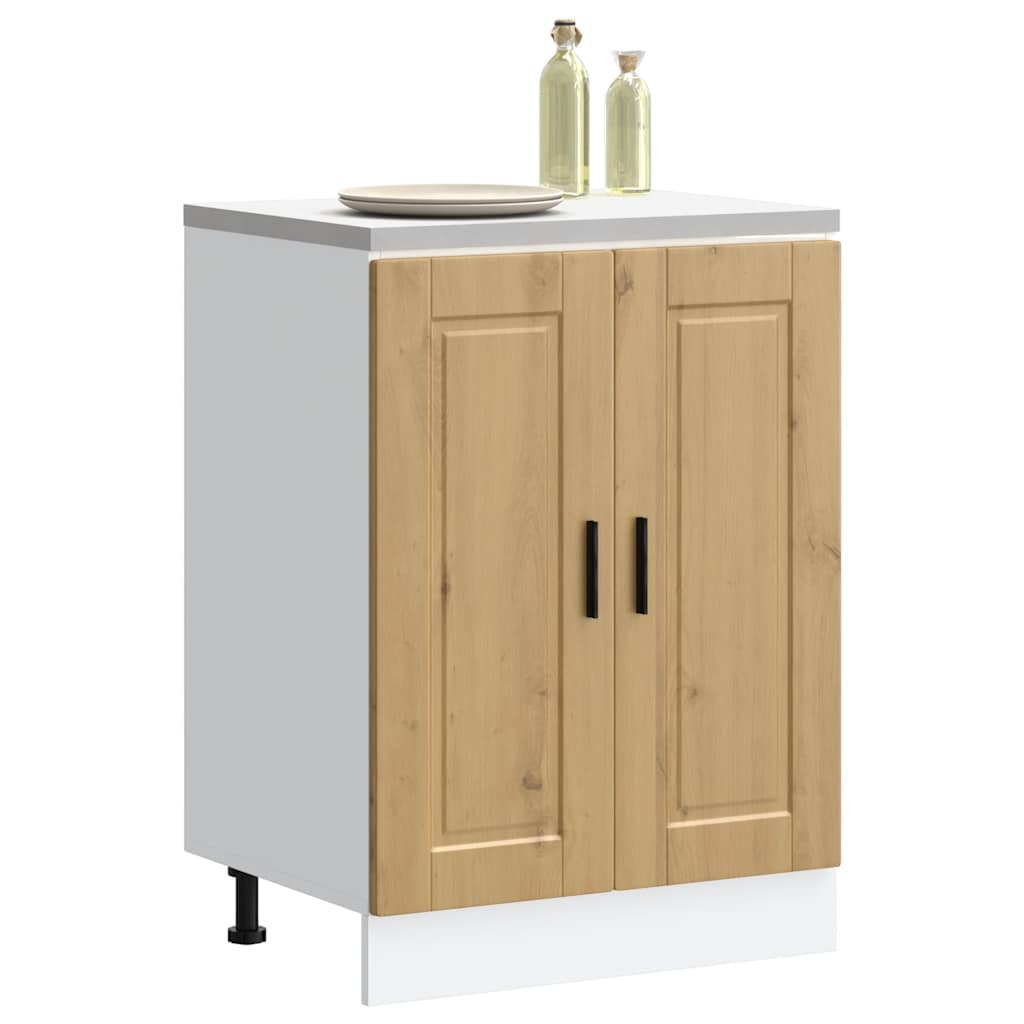 Kitchen base cabinet Porto Artisan oak wood material