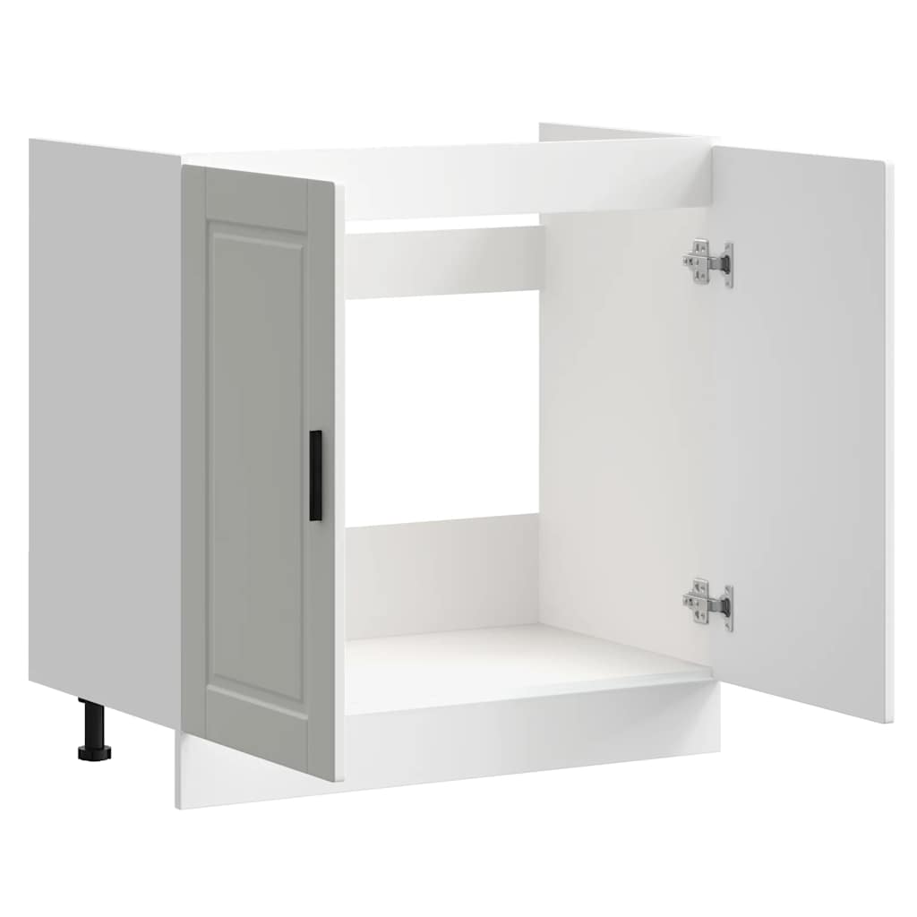 Sink base cabinet Porto high-gloss white 80x46x81.5 cm