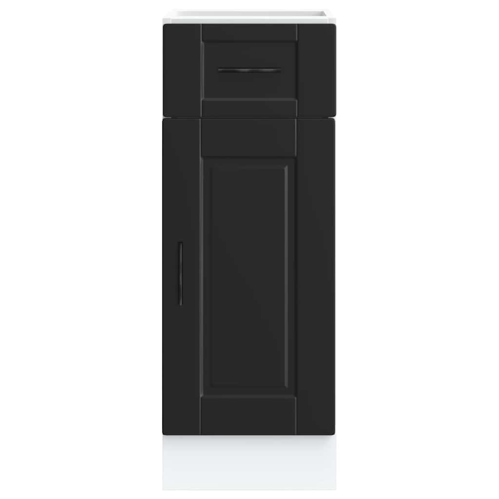 Kitchen Base Cabinet Porto Black Wood Material