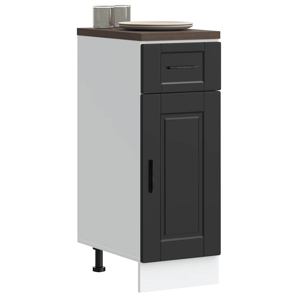 Kitchen Base Cabinet Porto Black Wood Material