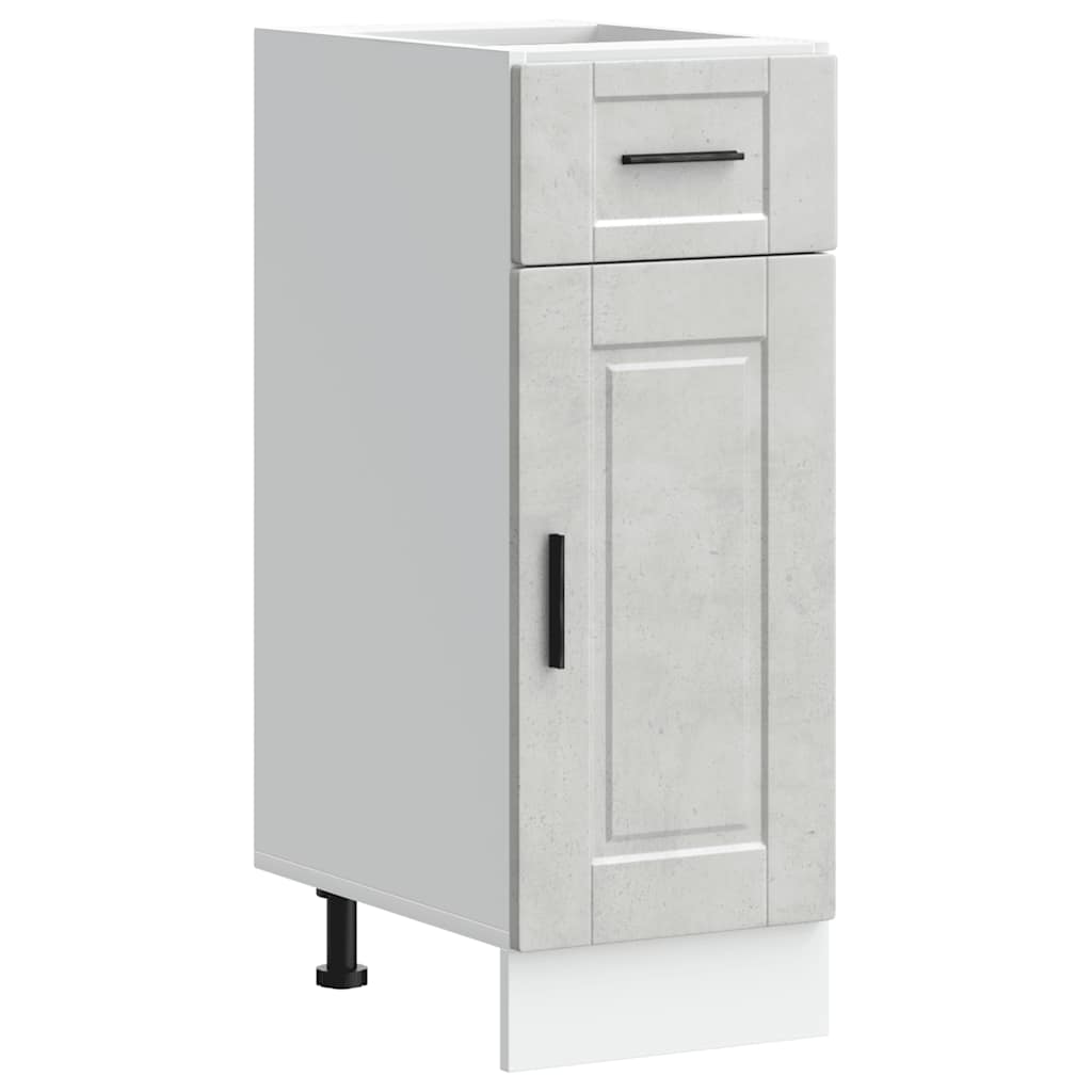 Kitchen base cabinet Porto concrete grey wood material