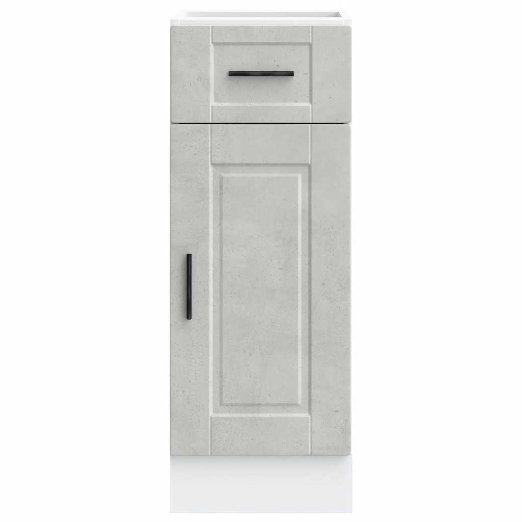 Kitchen base cabinet Porto concrete grey wood material