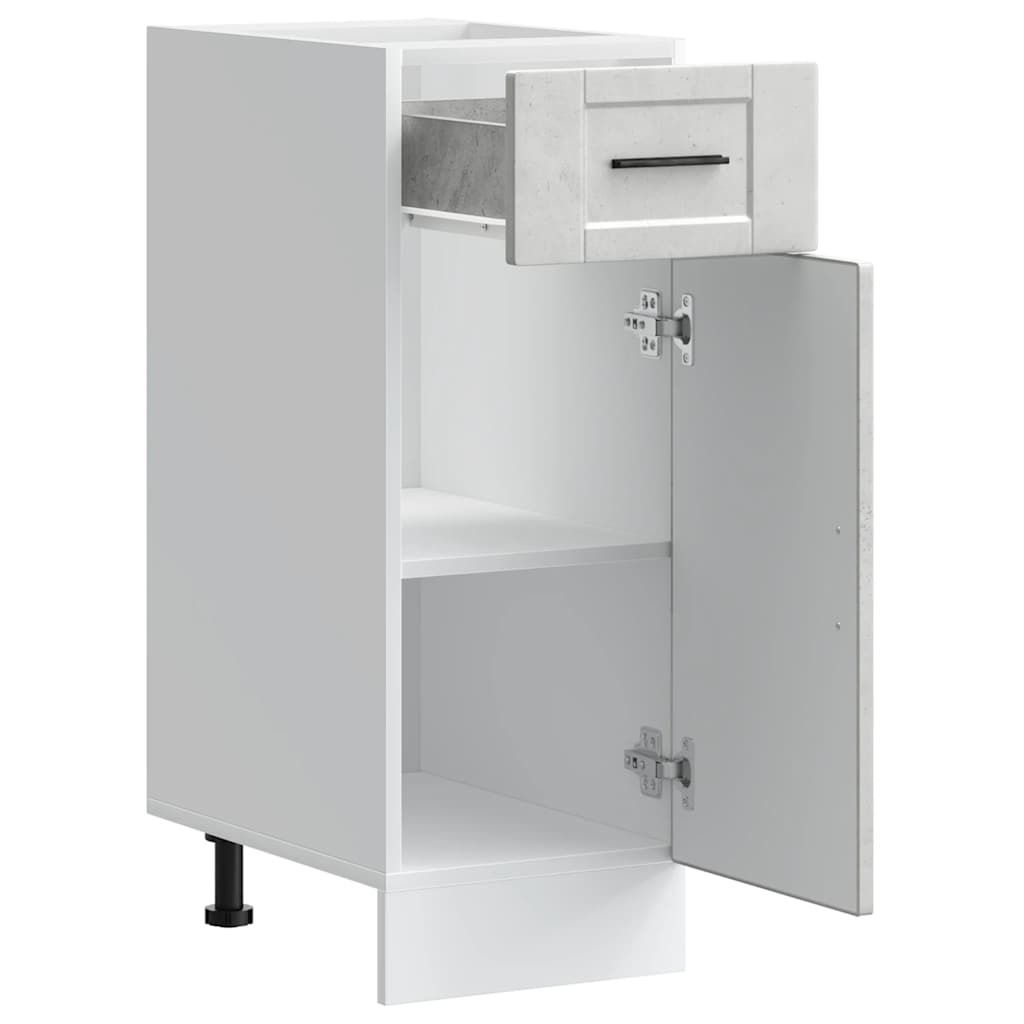 Kitchen base cabinet Porto concrete grey wood material