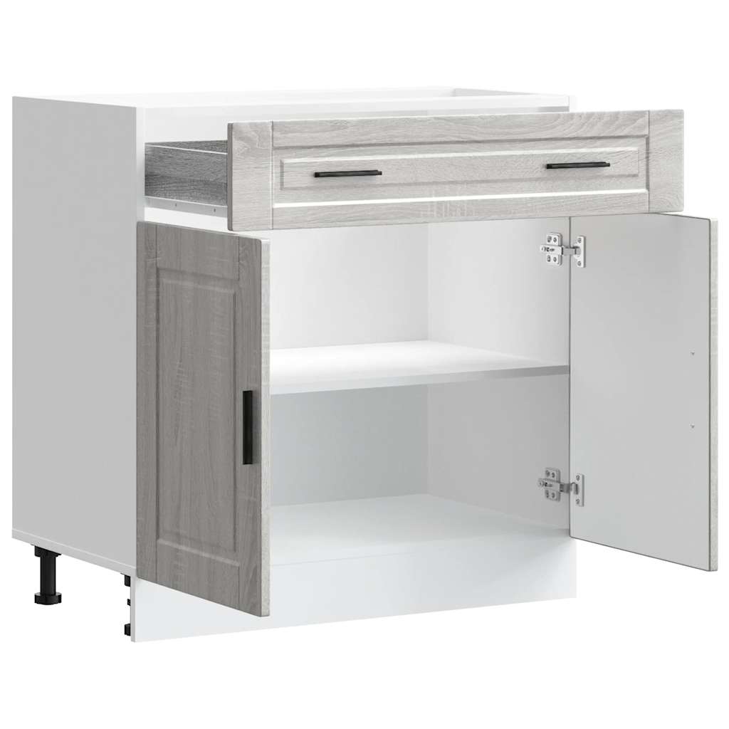 Kitchen base cabinet Porto Grey Sonoma wood material