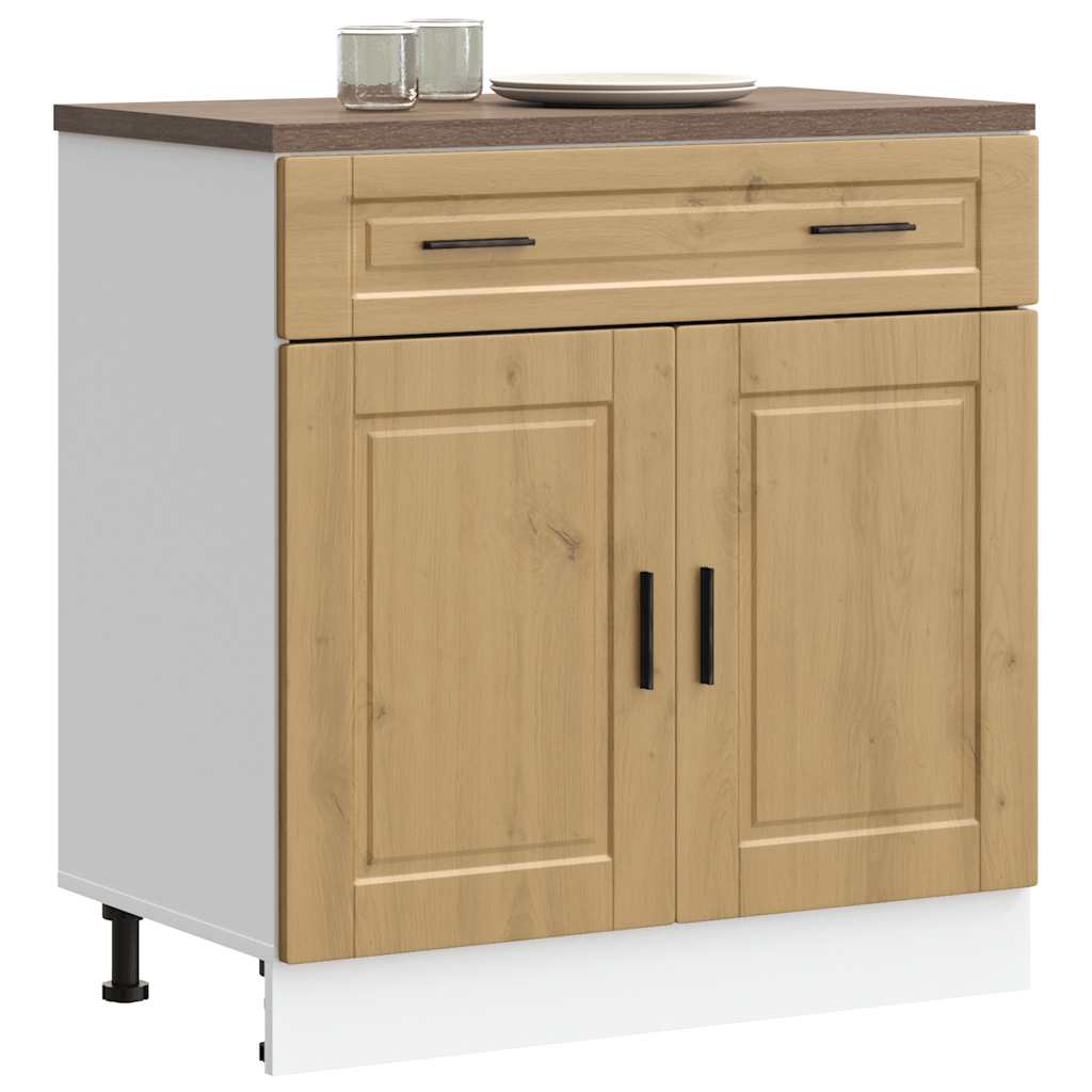 Kitchen base cabinet Porto Artisan oak wood material